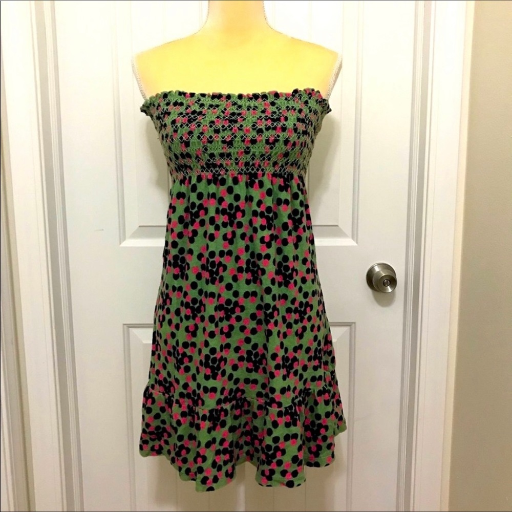 Juicy couture USA polka dot French terry cloth dress swim coverup - Picture 1 of 1